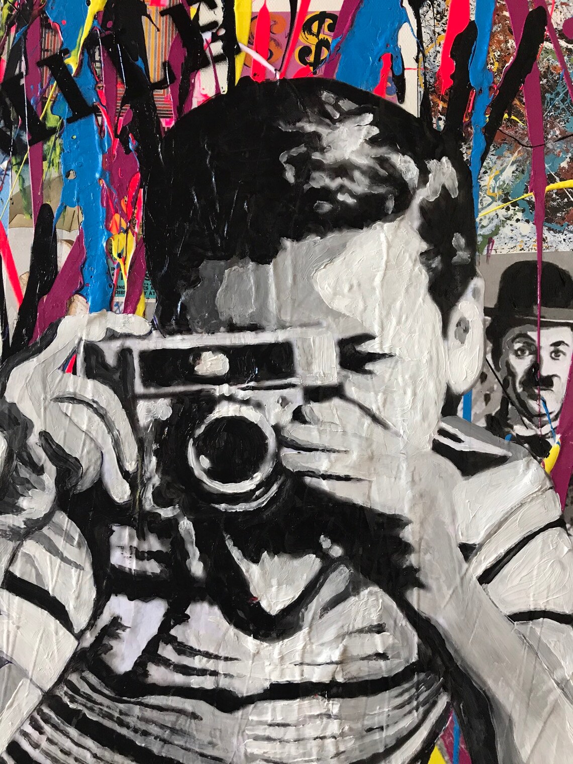 24x20 Graffiti Art. Hand Painted.Inspired by Mr Brainwash Etsy