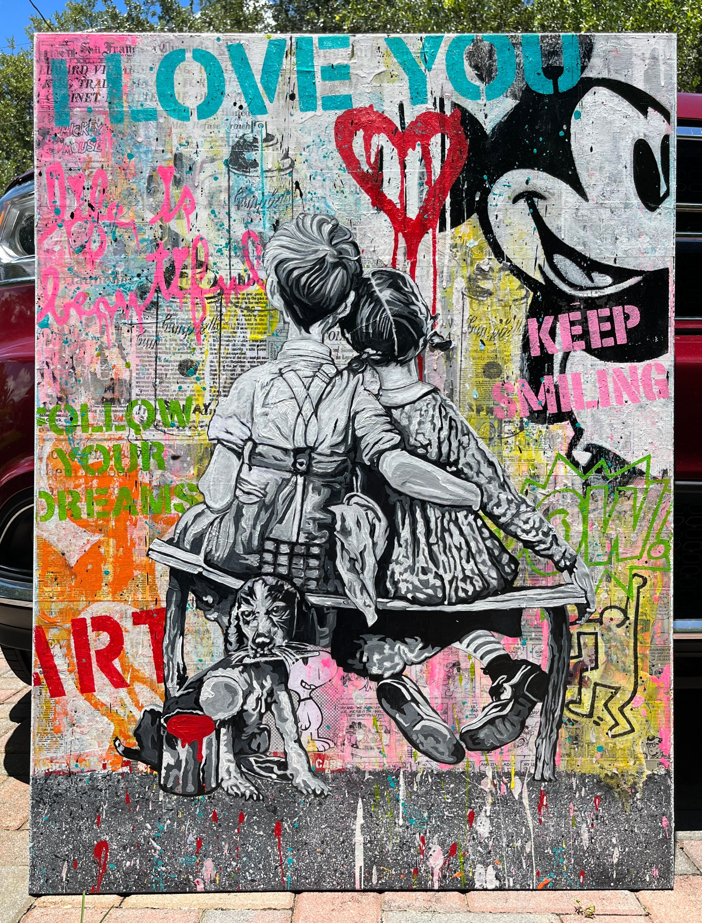 30”x40”Graffiti, Street Art. Hand Painted. Homage to