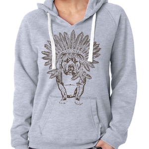PeaceKeeper V Notched Hoodie pit bull hoodie, pitbull hoodie, pitbull sweater pit bull indian sweater in sizes womens small -women&#39;s 2x