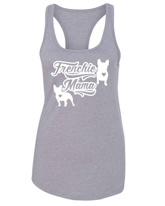 Love Frenchy Women/'s burnout racerback tank top french bulldog shirts