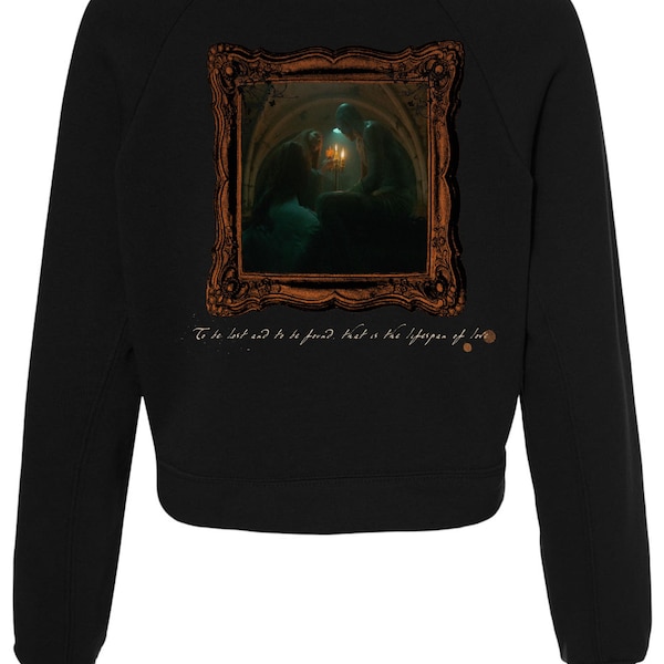 Frankenstein 2025 Crop Crew Neck Sweater Cropped Frankenstein Sweater Gothic Romance Sweater