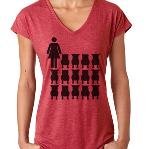 Crazy Pit Bull Lady women&#39;s v neck pitbull shirt for ladies 5 colors sizes small through 2x