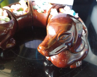 Vintage Dachshund / Weiner Dog Candy Dish from Japan