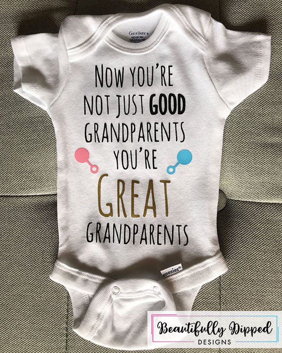 grandparent onesie announcement