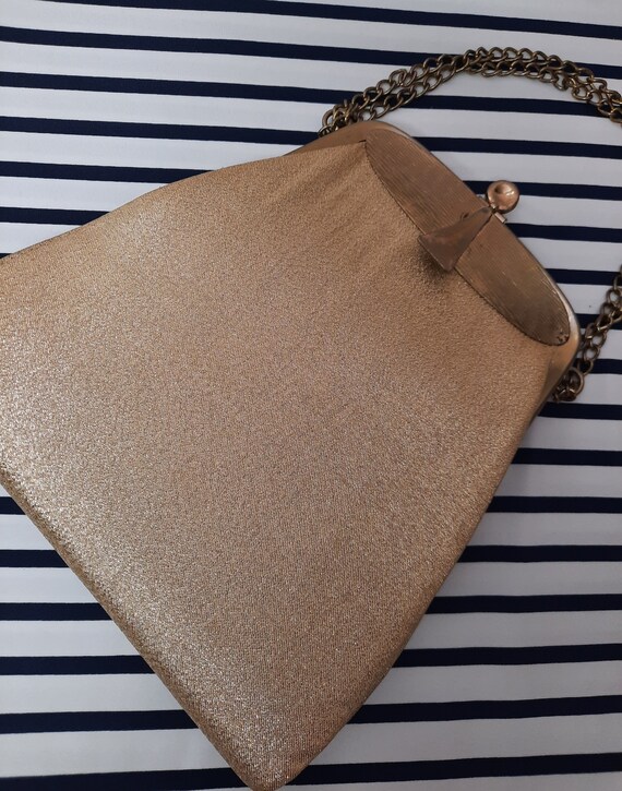 Classic Gold Lame Evening Bag - image 2