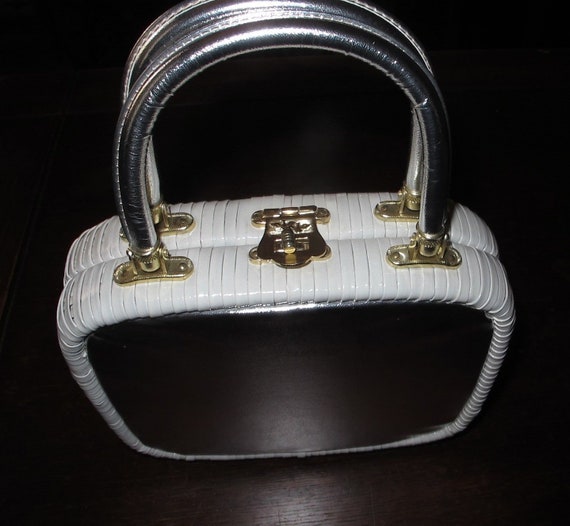 Wicker with Silver Lame Trim