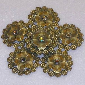 VTG Lacy Floral Brooch by Hattie Carnegie