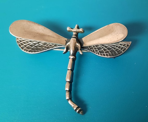 Sterling Silver Dragonfly Brooch