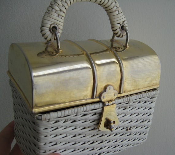Classic Marcus Bros Rattan Box Bag