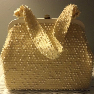 Vintage Beaded Gold Evening Bag image 2