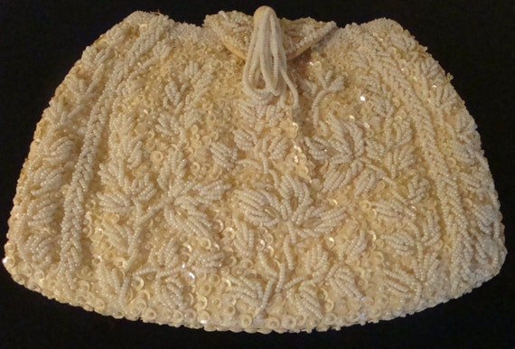 Elegant Ivory VTG Evening Bag from Stylecraft Mia… - image 1