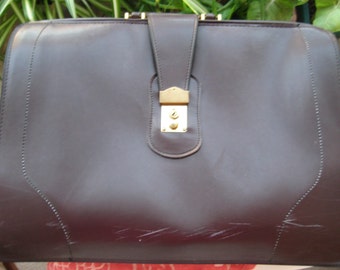 Classic Brown Leather Legal Valise