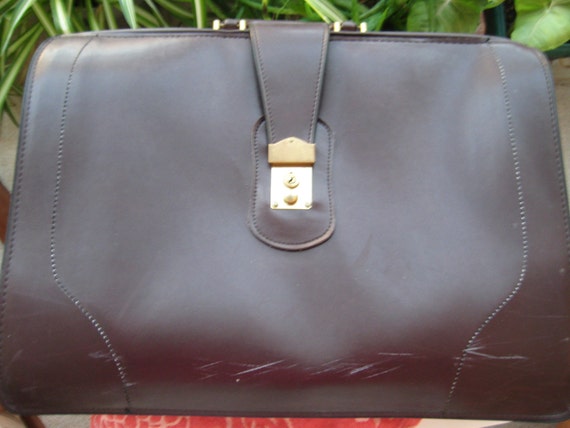 Classic Brown Leather Legal Valise
