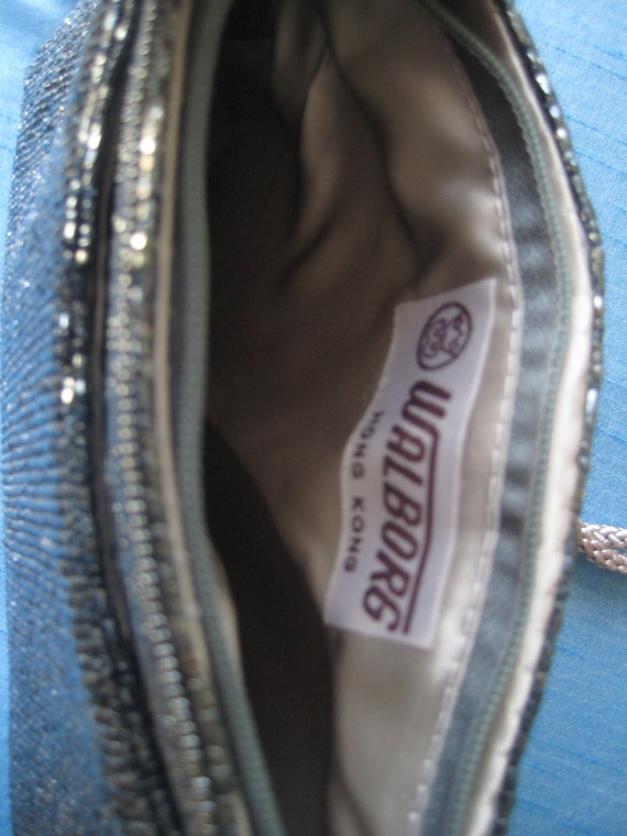 VTG Gray Beaded Evening Bag by Walborg - image 4