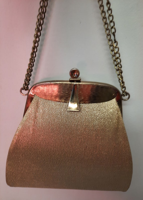 Classic Gold Lame Evening Bag - image 3