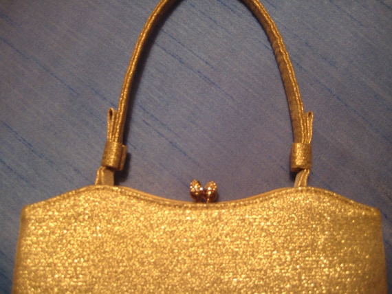 Stunning After Five Gold Evening Bag VTG - image 1