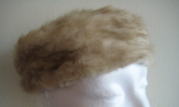 Blonde Mink Pillbox Hat
