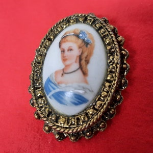 Porcelain Metal Limoges Cameo