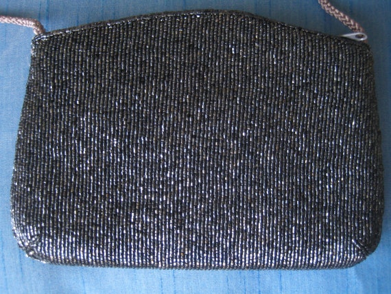 VTG Gray Beaded Evening Bag by Walborg - image 2