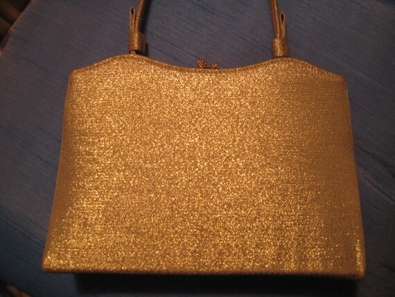 Stunning After Five Gold Evening Bag VTG - image 3