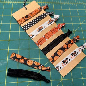 Basketball Hair Ties, Sports Scrunchies, Team Gift Set image 3