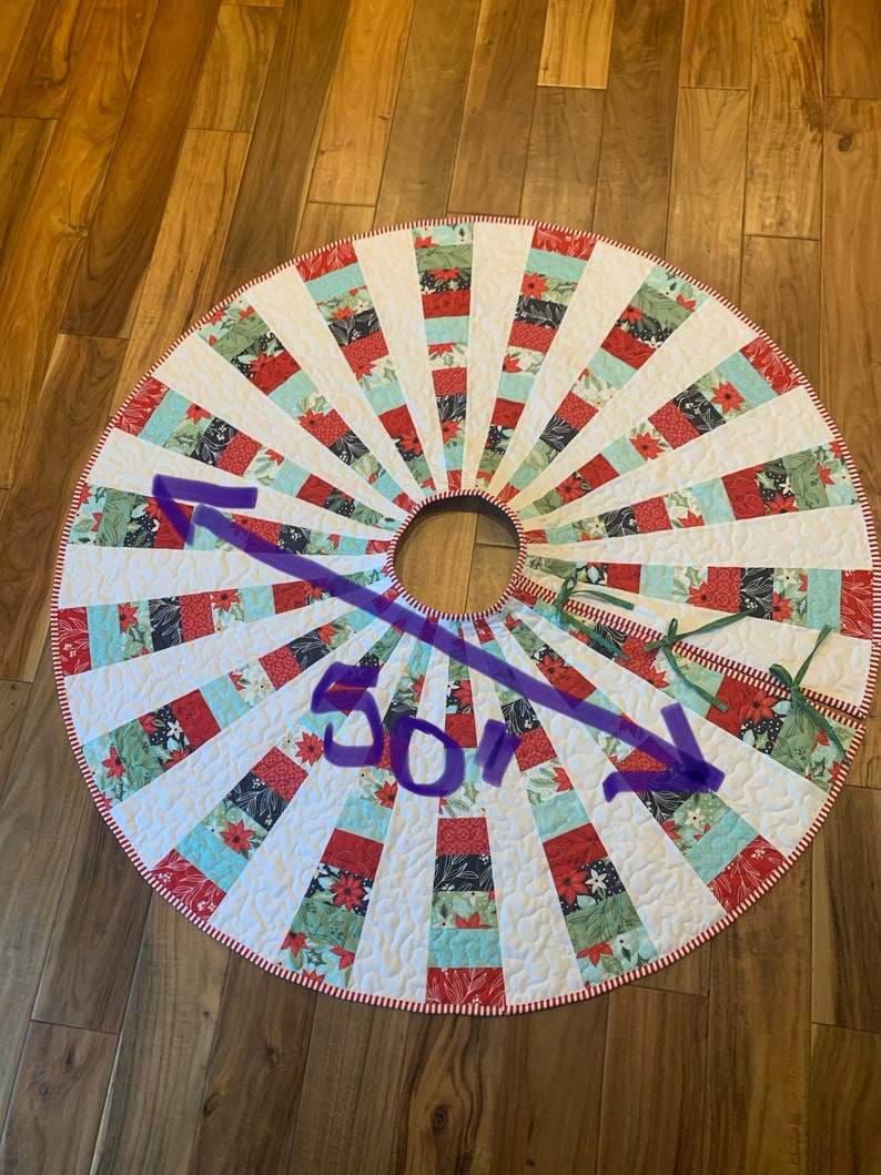 Christmas Tree Skirt. Measuring 48 50. With Free USPS Etsy