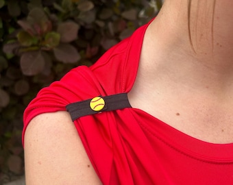 Softball Sleeve Ties: Elastic T-Shirt Clips with Snaps