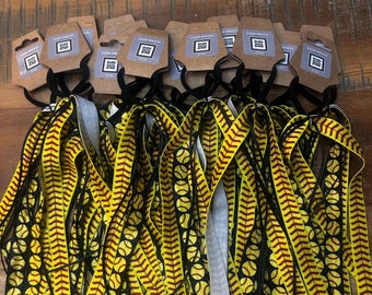 Softball Hair Tie Ribbon: Laces & Balls, Sport Bow