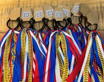 Customizable Sports Hair Ribbon: Team Colors, Sport Bow