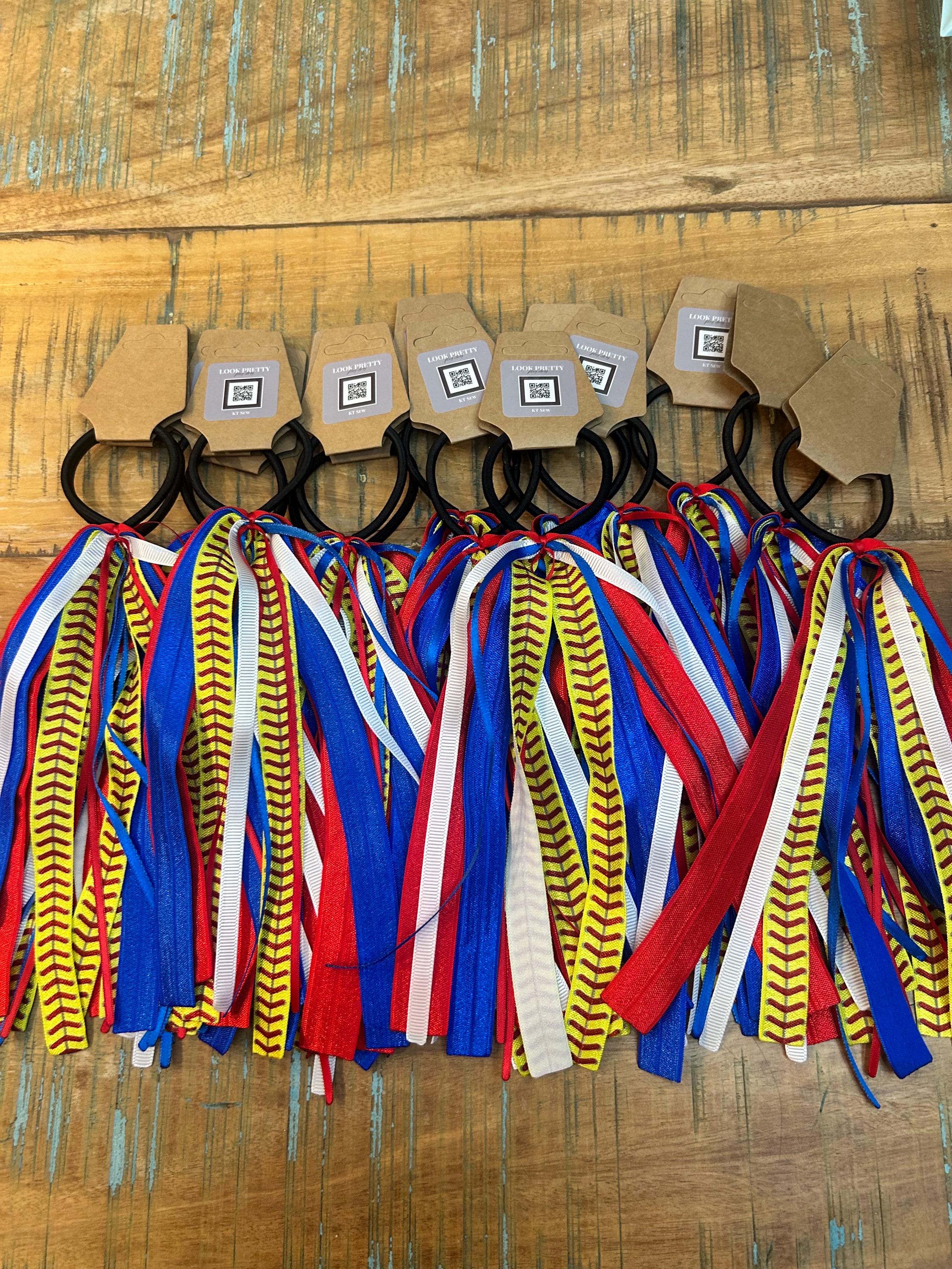 Sports Ribbon Flow Customizable Sports Hair Ribbon: Team Colors, Sport Bow - Etsy