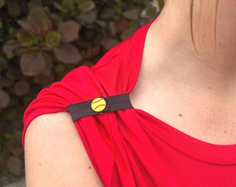 Softball Sleeve Ties: Elastic T-Shirt Clips with Snaps