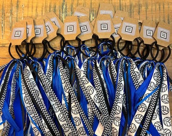 Customizable Team Hair Tie:  Volleyball  Ribbons