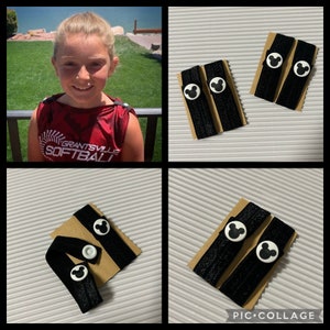 Sleeve Clips: Black Elastic T-Shirt Ties with Snaps