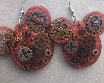 Steampunk Mickey Earrings