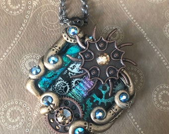 Steampunk abstract pendent