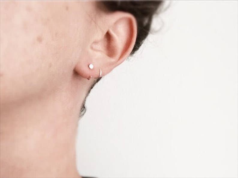 Open Hoop Ear Hugger Shorty Hoop Earring