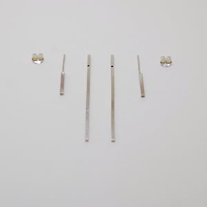 Slow Hands - Two in One Silver Bar Earrings