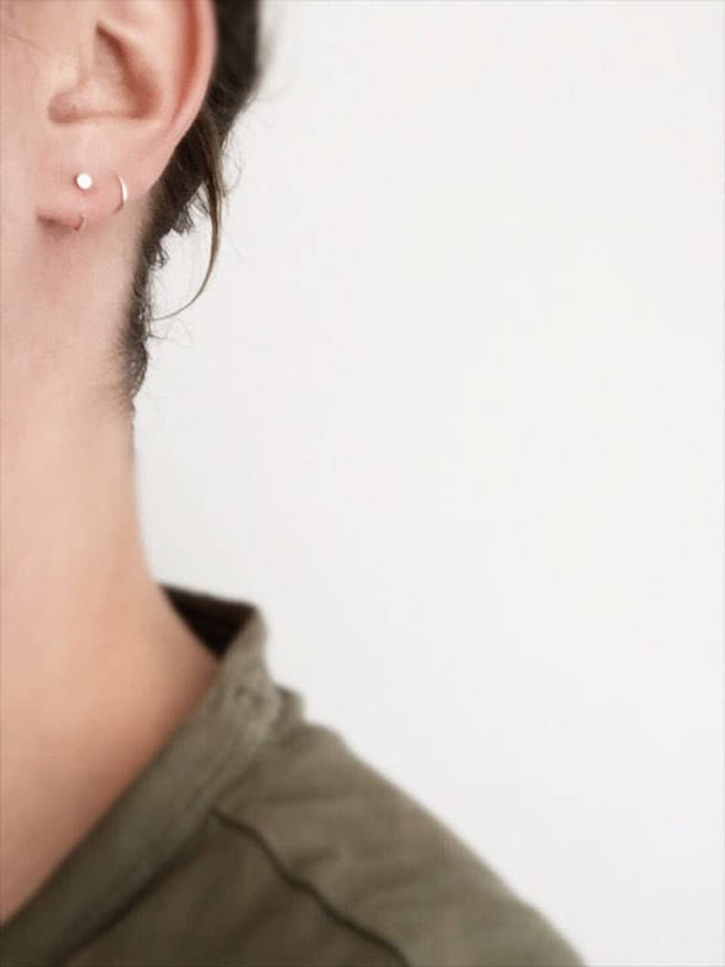 Open Hoop Ear Hugger Shorty Hoop Earring