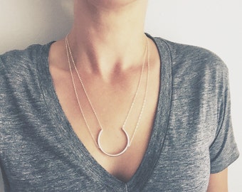 Oxbow - Continuous Threaded Silver Necklace