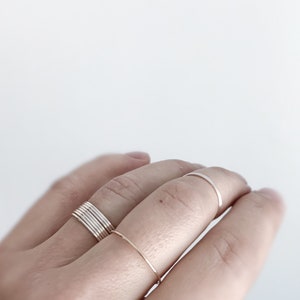 Baby Babel - Stacking Ring, Stacks, Stackers, Skinny Rings, Midi Rings in Sterling Silver, Gold Filled, or Rose Gold Filled
