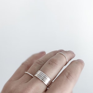Babel - Sterling Silver Stacking Ring, Stacks, Stackers, Skinny Rings, Midi Rings