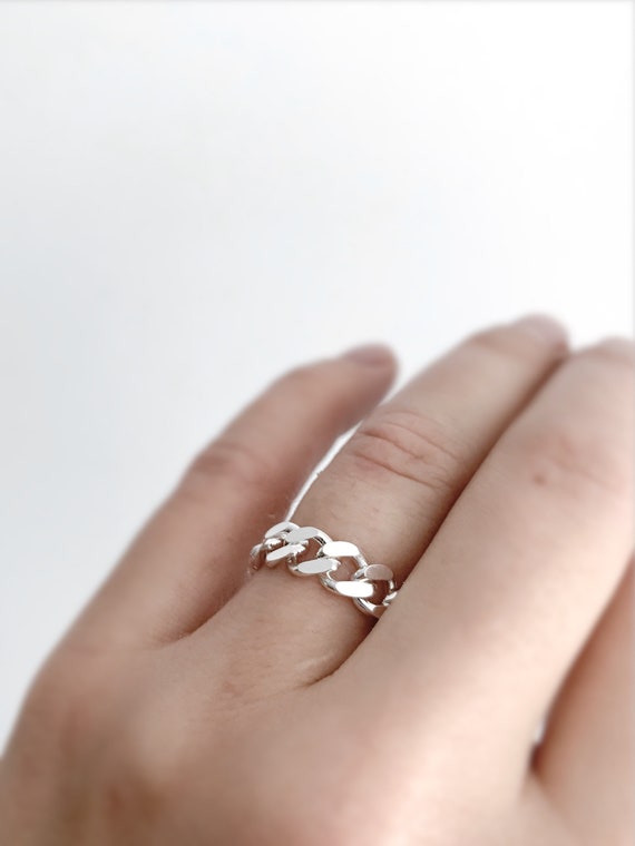 Curb Chain Ring Sterling / Bold / Preorder*