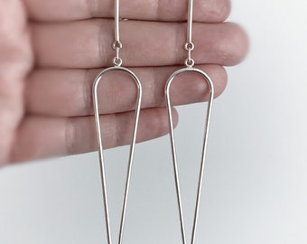 Dagger Earrings - size large, dagger inspired post back earrings in brass, copper, or silver