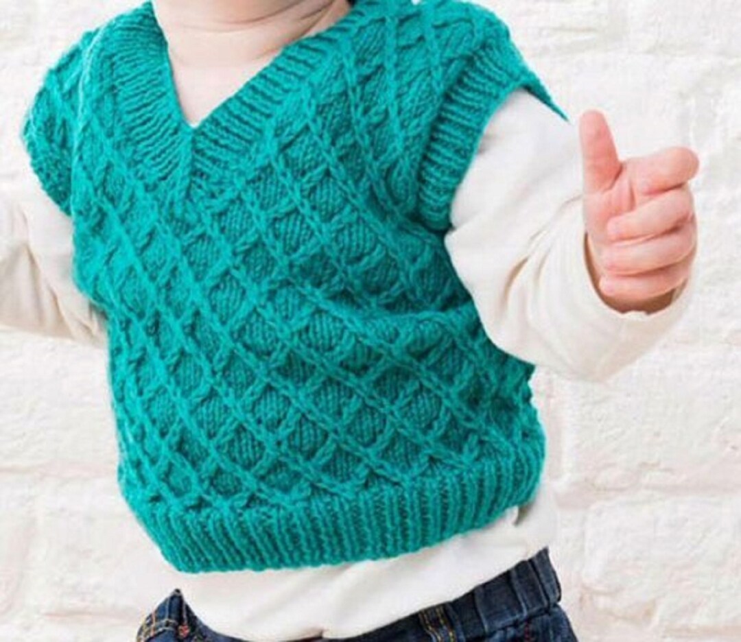 Children's Vest. Knitting Pattern. PDF Etsy