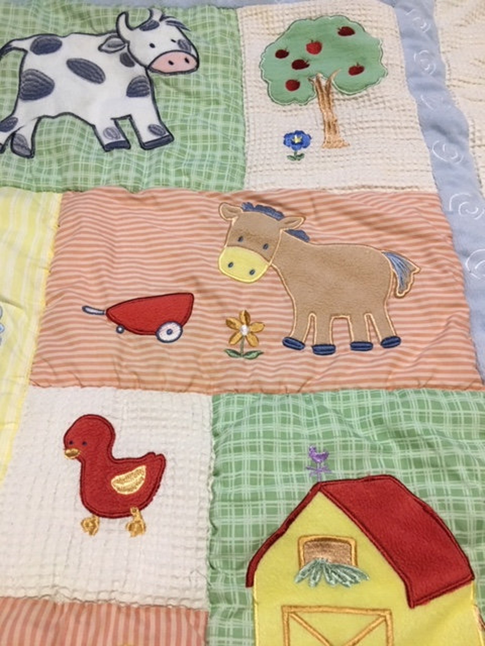 Farm Animal Crib Quilt Lap Quilt Etsy