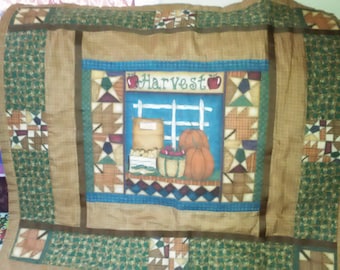 Quilted Wall hanging, Harvest/Halloween/Thanksgiving theme