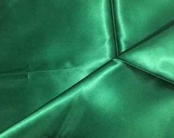 Emerald Green Satin Fabric, Shiny, 2 Yards x 44" Wide
