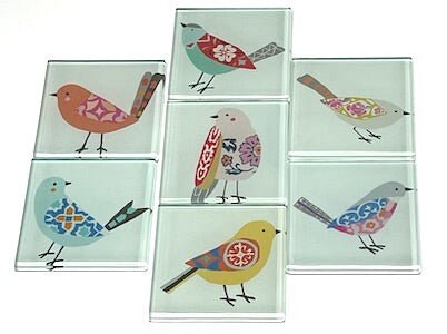 Portuguese Mosaic Birds Handmade Tile Set - No. 2(HM) Mosaic Tiles Craft Supplies DIY Colourful Glass Ceramic