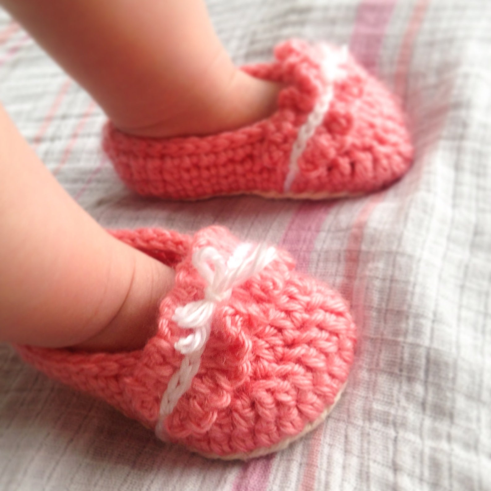 pink (strawberry) baby ruffle ballet flats, customizable, made to order, newborn, infant, pink yellow heather grey white lavenda