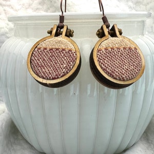 Themed Embroidered Hoop earrings